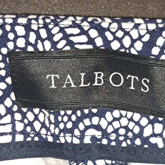 Talbots Black and White Patterned Ankle Pants - Picture 7 of 7